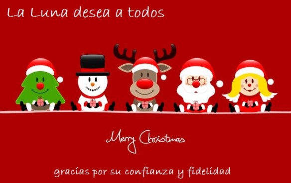 Tree, Snowman, Rudolph, Santa & Angel Gift Red